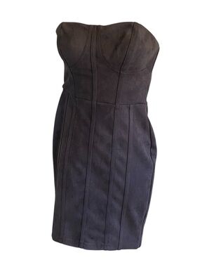 Tea n Cup Charcoal Strapless Dress NWT